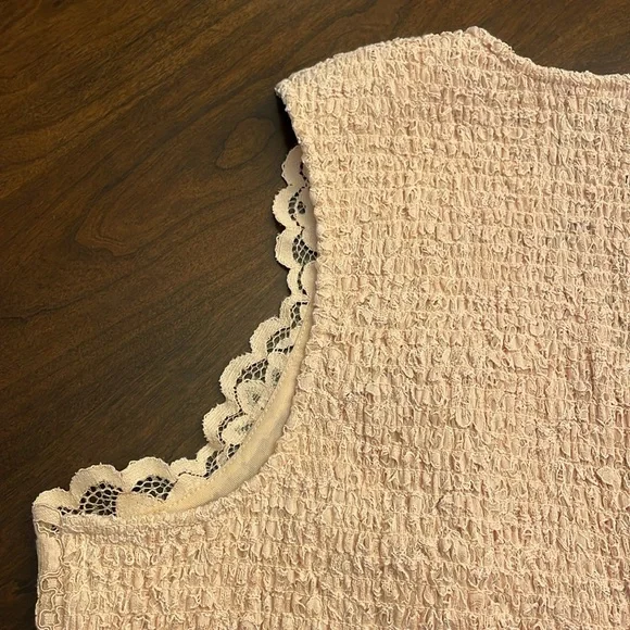 Blushing Lace Smocked Top by Express - Picture 9 of 16